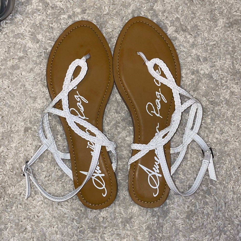 White sandals